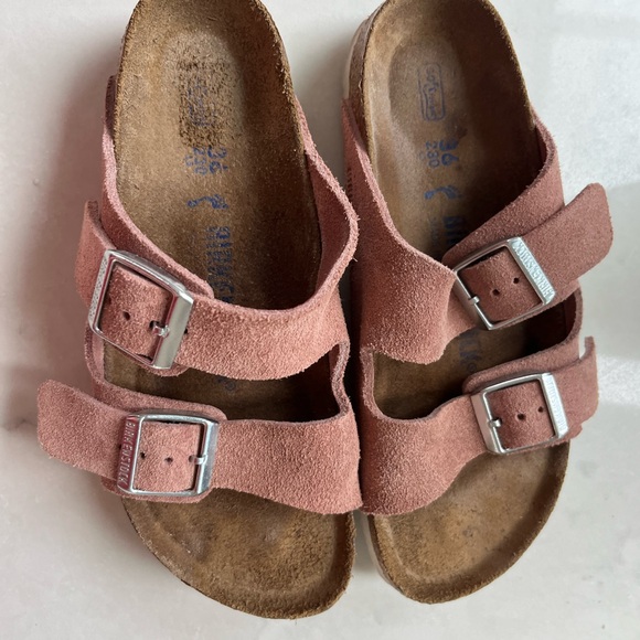 Birkenstock Arizona Suede Leather  Sandals in Pink Clay sz 5.5 / 36 - Picture 3 of 7